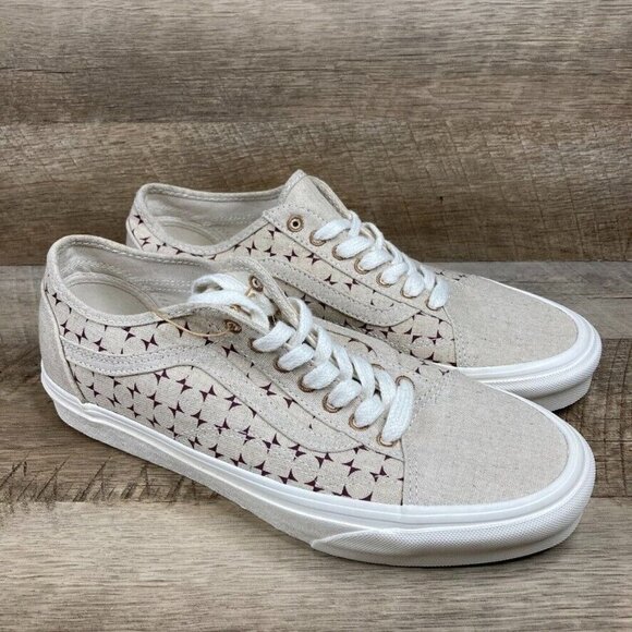 VANS Old Skool Tape Eco Theory Checkerboard Beige Shoes Men's 9 Women's 10.5 NEW